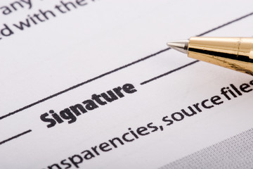 signature an agreement
