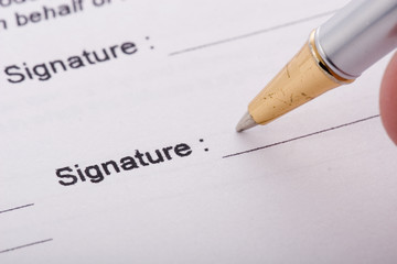 signature an agreement