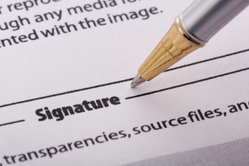 signature an agreement