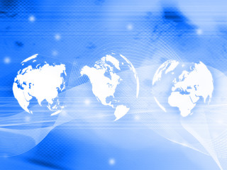 world map technology style