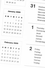 Obraz premium close-ups of personal organizer - January 2009