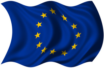 Flag of the European Union on White