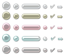 pearl buttons and elements of web-interface