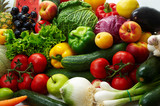 Group of different fruit and vegetables