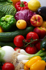 Group of different fruit and vegetables