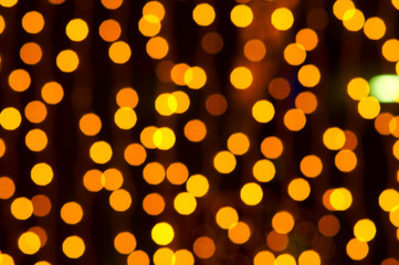 Blurred christmas decoration lights in the night