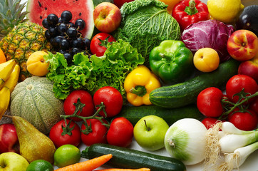 Group of different fruit and vegetables - 10517727
