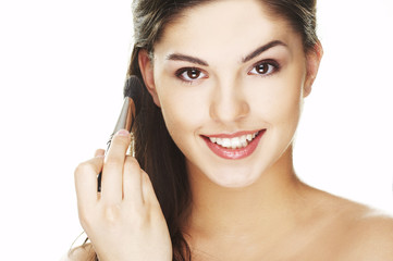 Portrait of Beautiful  woman doing daily morning routines