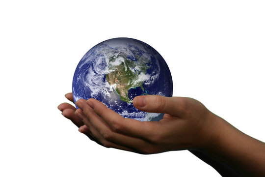 Holding a Globe - Wrap Image for Globe Curtesy of Nasa.0rg