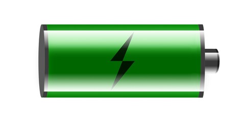 illustration of battery on white background