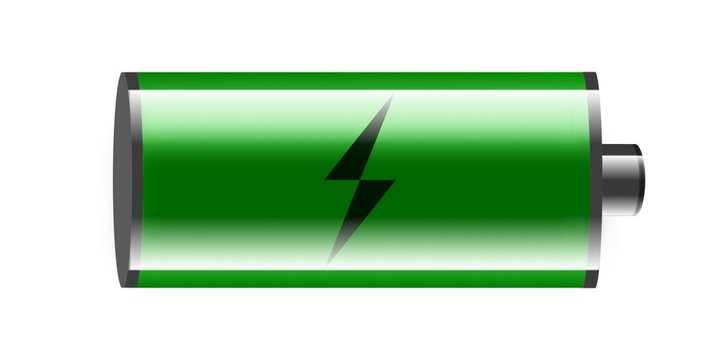 illustration of battery on white background