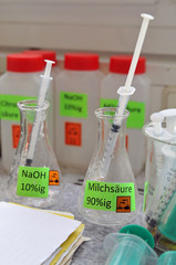 Milchs&auml;ure, Spritzen und mehr im Labor