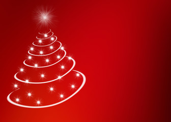 Abstrakter Weihnachtsbaum mit Sternen