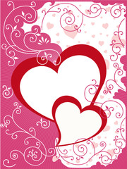 IIllustration composition design for Valentine or wedding card
