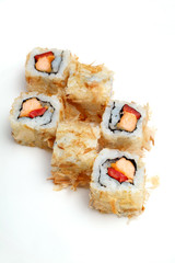 Traditional Japanese meal from seafood