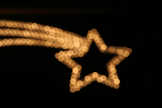 out of focus lighting falling-star
