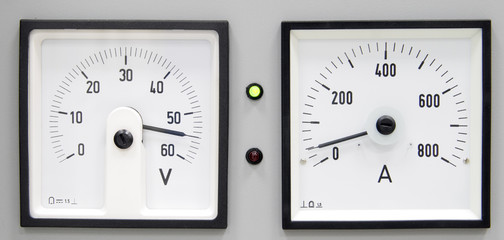 The panel with measuring devices