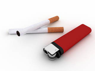 Cigarettes and lighter