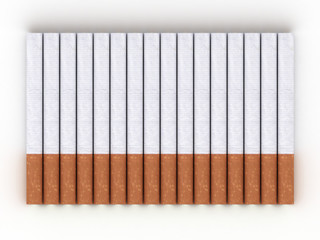 Cigarettes isolated on white background