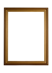 There is antique brown frame for picture