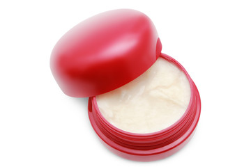 Face cream isolated over white background