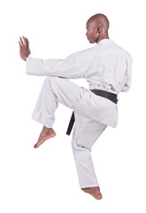 african american man in karate suit