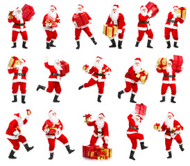 Happy Christmas Santa. Isolated over white background.