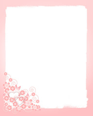 Wedding background with pink flowers