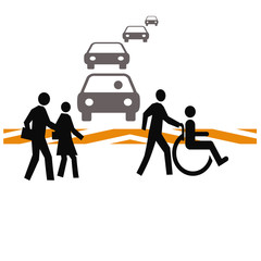 Obraz premium crosswalk safety