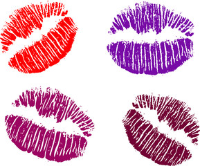 four color lipsticks illustration