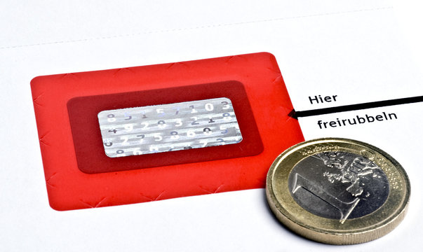 PIN-Nummer rubbeln