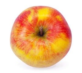 Big red-yellow delicious apple isolated on white background