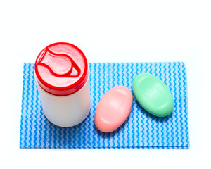 Set for cleaning isolated on white