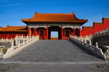 Fotobehang Het historische Verboden Stadsmuseum in het centrum van Peking © Alexandr Vlassyuk