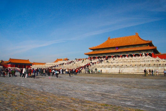 Inside the Forbidden City in Beijing.