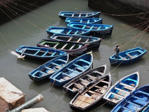 Port de p&ecirc;che d'Essaouira au Maroc