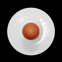 Egg on a plate