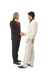 agreement concept with business people handshaking