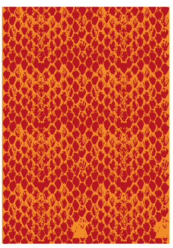 Two-tone modular snake skin texture.