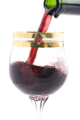 object on white - Open wine bottle