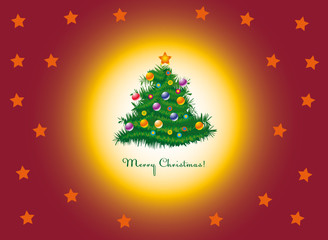 cheerful vector chrismas tree