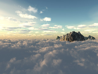 view above clouds