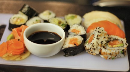 Assiette de sushis