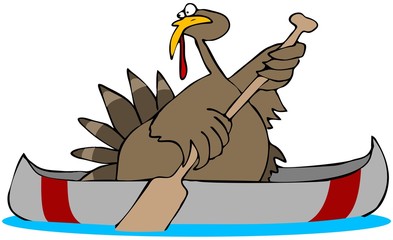 Turkey In A Canoe