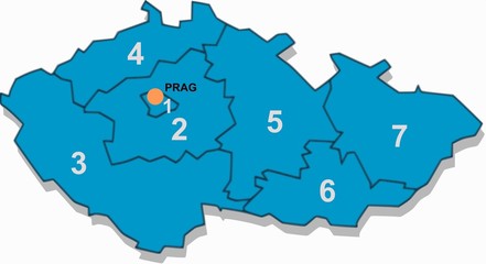 Fototapeta premium Postleitzahlen Tschechische Republik