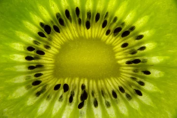Papier Peint photo Lavable Tranches de fruits Détail de kiwi