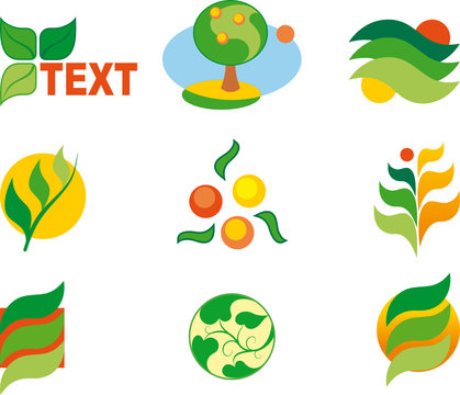 Environmental set of logos