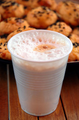 coffee in front of cookies