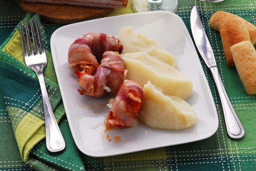 Code di aragosta bardate - Secondi della cucina del Veneto