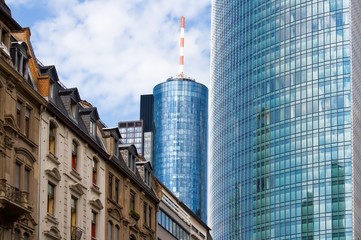 Naklejka premium Old and new architecture in Frankfurt
